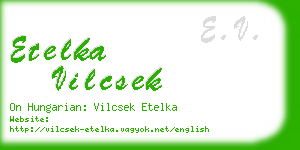 etelka vilcsek business card